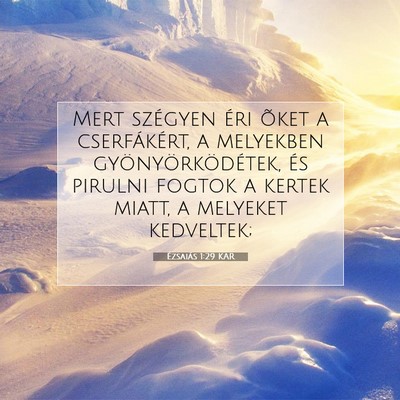 Ézsaiás 1:29 Bibliai vers magyarázata