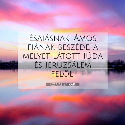 Ézsaiás 2:1 KAR Bibliai verskép