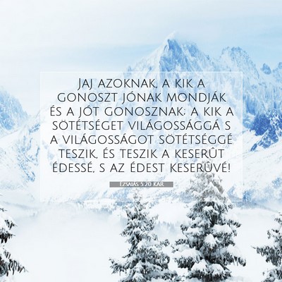 Ézsaiás 5:20 KAR Bibliai verskép