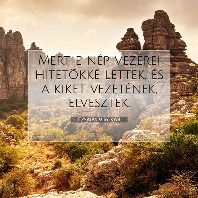 Ézsaiás 9:16 KAR Bibliai verskép