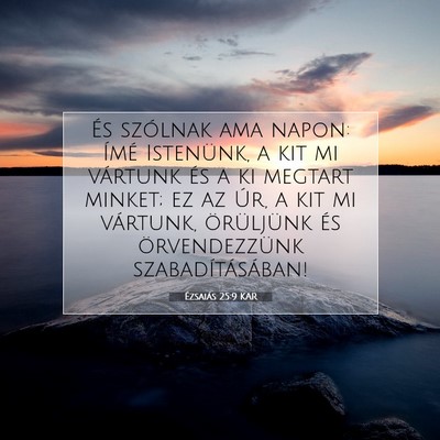 Ézsaiás 25:9 KAR Bibliai verskép