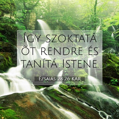 Ézsaiás 28:26 KAR Bibliai verskép