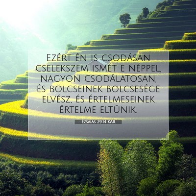 Ézsaiás 29:14 KAR Bibliai verskép