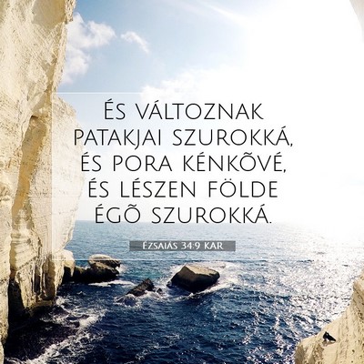Ézsaiás 34:9 KAR Bibliai verskép