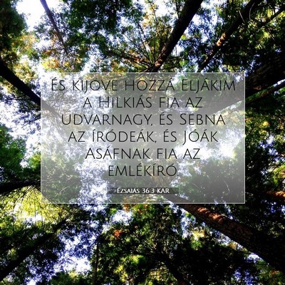 Ézsaiás 36:3 KAR Bibliai verskép
