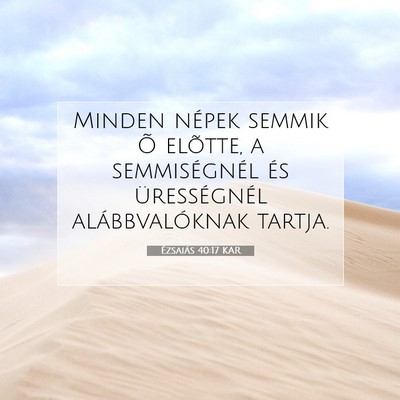 Ézsaiás 40:17 KAR Bibliai verskép