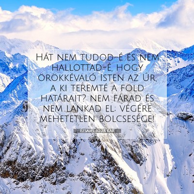 Ézsaiás 40:28 KAR Bibliai verskép