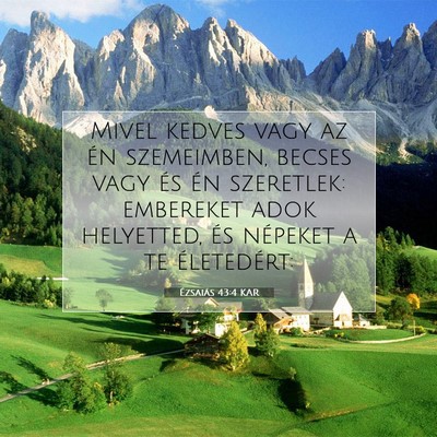 Ézsaiás 43:4 KAR Bibliai verskép