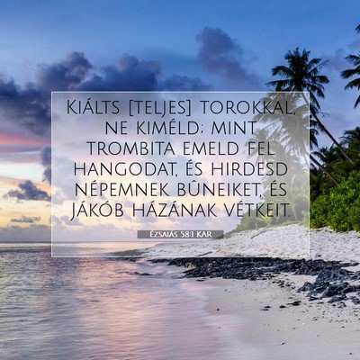 Ézsaiás 58:1 KAR Bibliai verskép