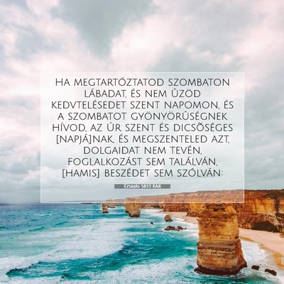 Ézsaiás 58:13 KAR Bibliai verskép