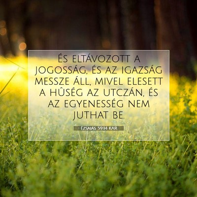 Ézsaiás 59:14 KAR Bibliai verskép