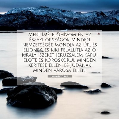 Jeremiás 1:15 Bibliai vers magyarázata