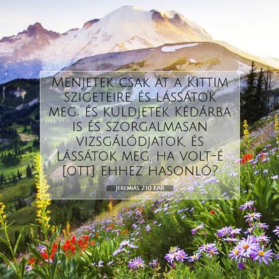 Jeremiás 2:10 KAR Bibliai verskép