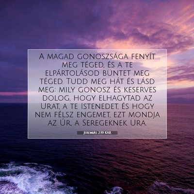 Jeremiás 2:19 KAR Bibliai verskép