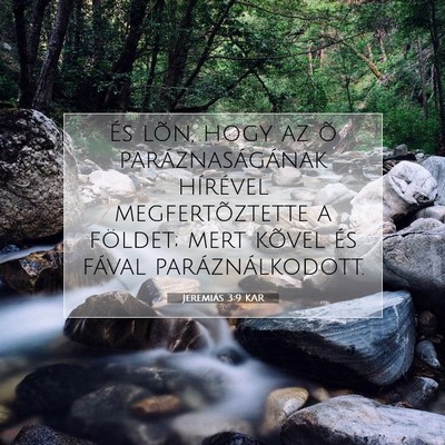 Jeremiás 3:9 KAR Bibliai verskép