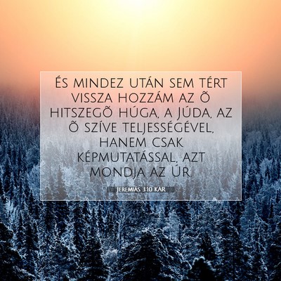Jeremiás 3:10 KAR Bibliai verskép