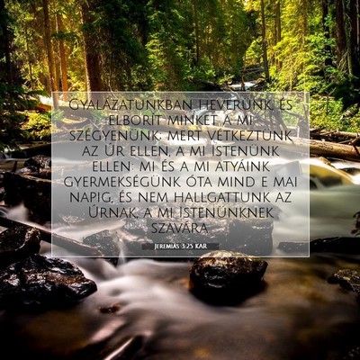 Jeremiás 3:25 Bibliai vers magyarázata