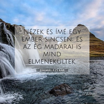 Jeremiás 4:25 Bibliai vers magyarázata