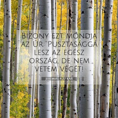 Jeremiás 4:27 Bibliai vers magyarázata