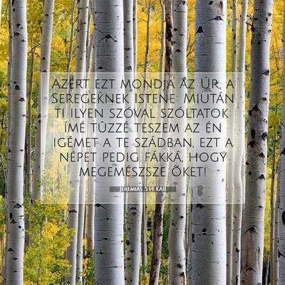 Jeremiás 5:14 KAR Bibliai verskép