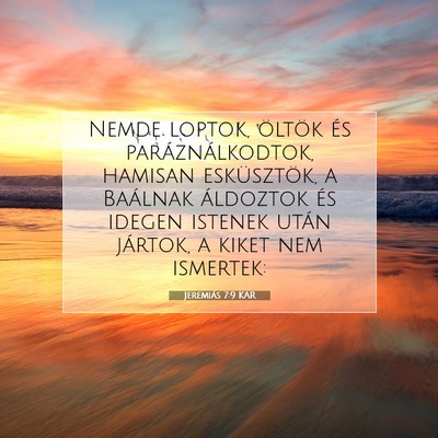 Jeremiás 7:9 KAR Bibliai verskép