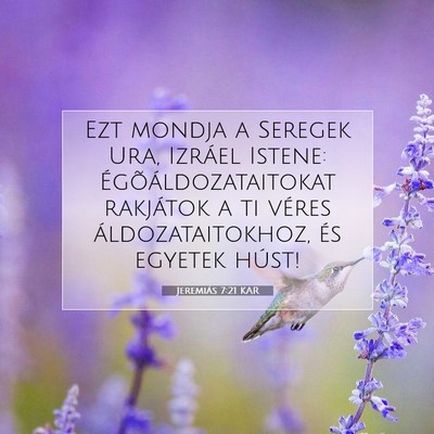 Jeremiás 7:21 KAR Bibliai verskép