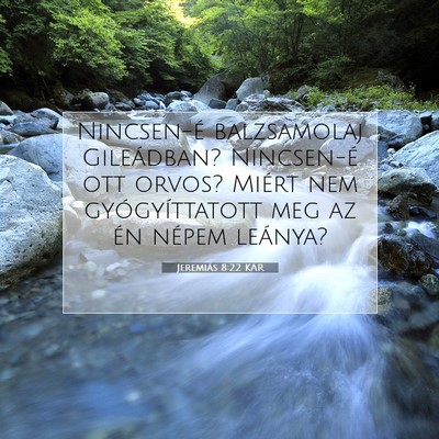 Jeremiás 8:22 KAR Bibliai verskép