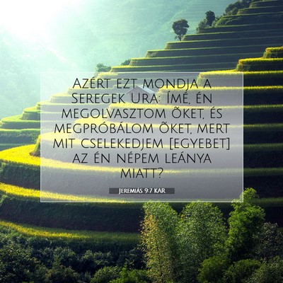 Jeremiás 9:7 KAR Bibliai verskép