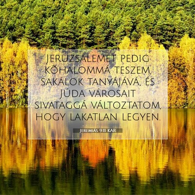 Jeremiás 9:11 KAR Bibliai verskép