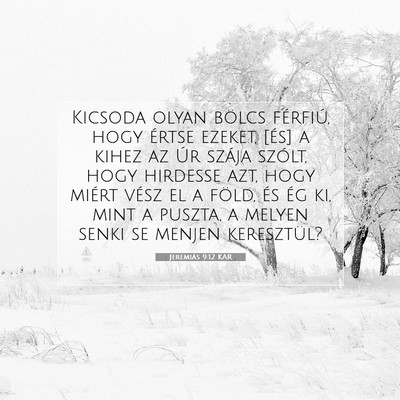 Jeremiás 9:12 KAR Bibliai verskép