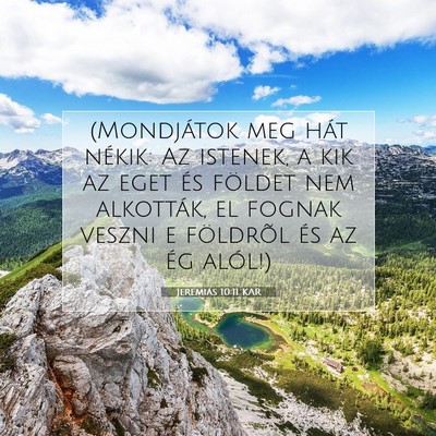 Jeremiás 10:11 KAR Bibliai verskép