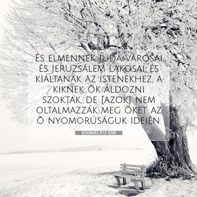 Jeremiás 11:12 KAR Bibliai verskép