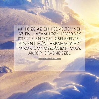 Jeremiás 11:15 KAR Bibliai verskép