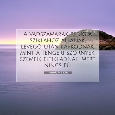Jeremiás 14:6 KAR Bibliai verskép