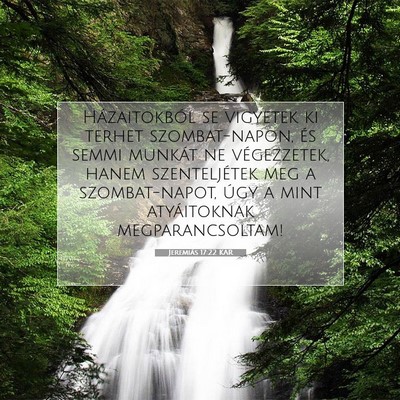 Jeremiás 17:22 KAR Bibliai verskép
