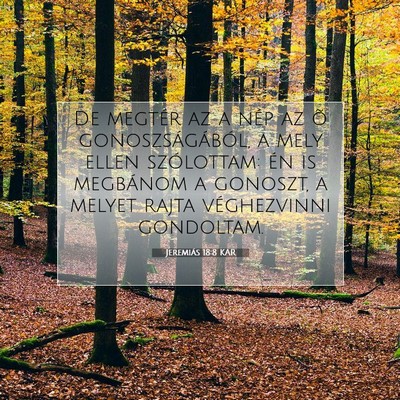 Jeremiás 18:8 KAR Bibliai verskép