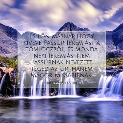 Jeremiás 20:3 KAR Bibliai verskép