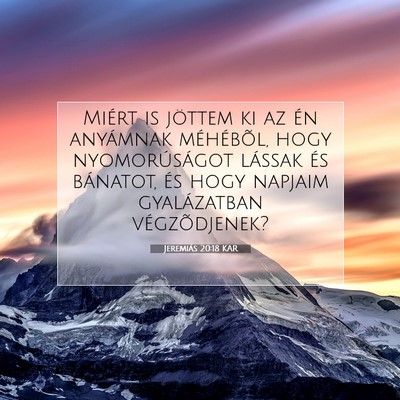 Jeremiás 20:18 KAR Bibliai verskép