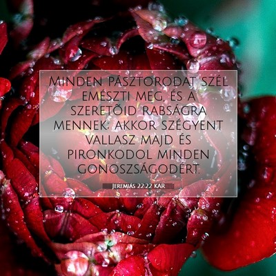 Jeremiás 22:22 KAR Bibliai verskép