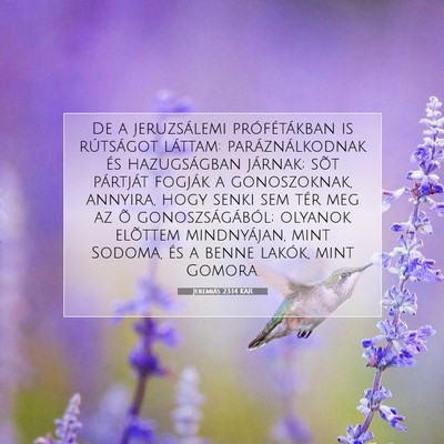Jeremiás 23:14 KAR Bibliai verskép