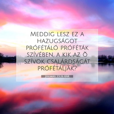 Jeremiás 23:26 KAR Bibliai verskép