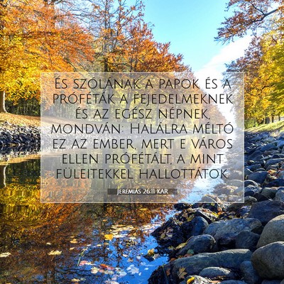 Jeremiás 26:11 KAR Bibliai verskép