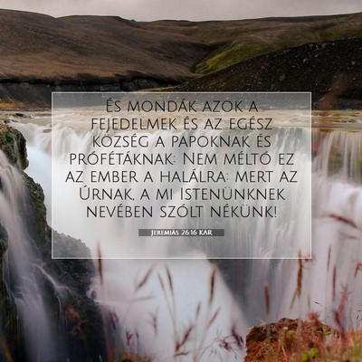 Jeremiás 26:16 Bibliai vers magyarázata