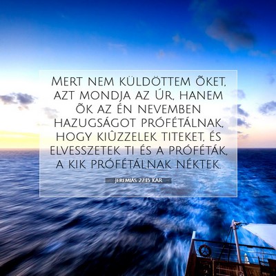 Jeremiás 27:15 KAR Bibliai verskép