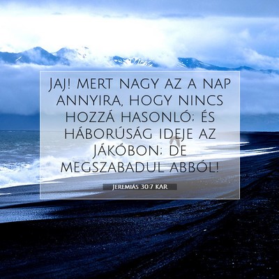Jeremiás 30:7 KAR Bibliai verskép