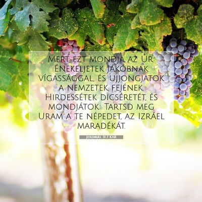 Jeremiás 31:7 KAR Bibliai verskép