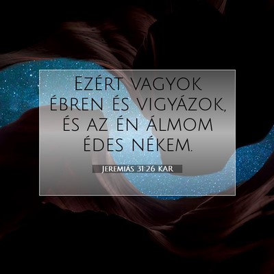 Jeremiás 31:26 KAR Bibliai verskép