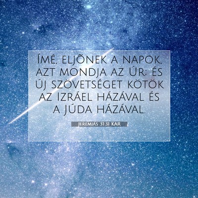 Jeremiás 31:31 KAR Bibliai verskép