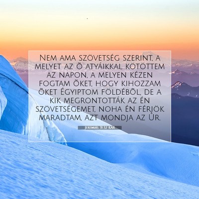 Jeremiás 31:32 KAR Bibliai verskép