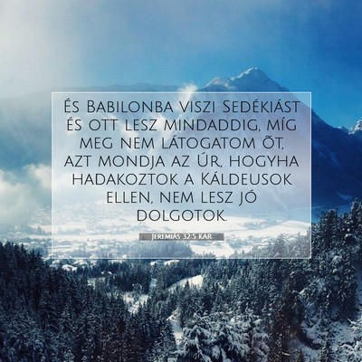 Jeremiás 32:5 KAR Bibliai verskép